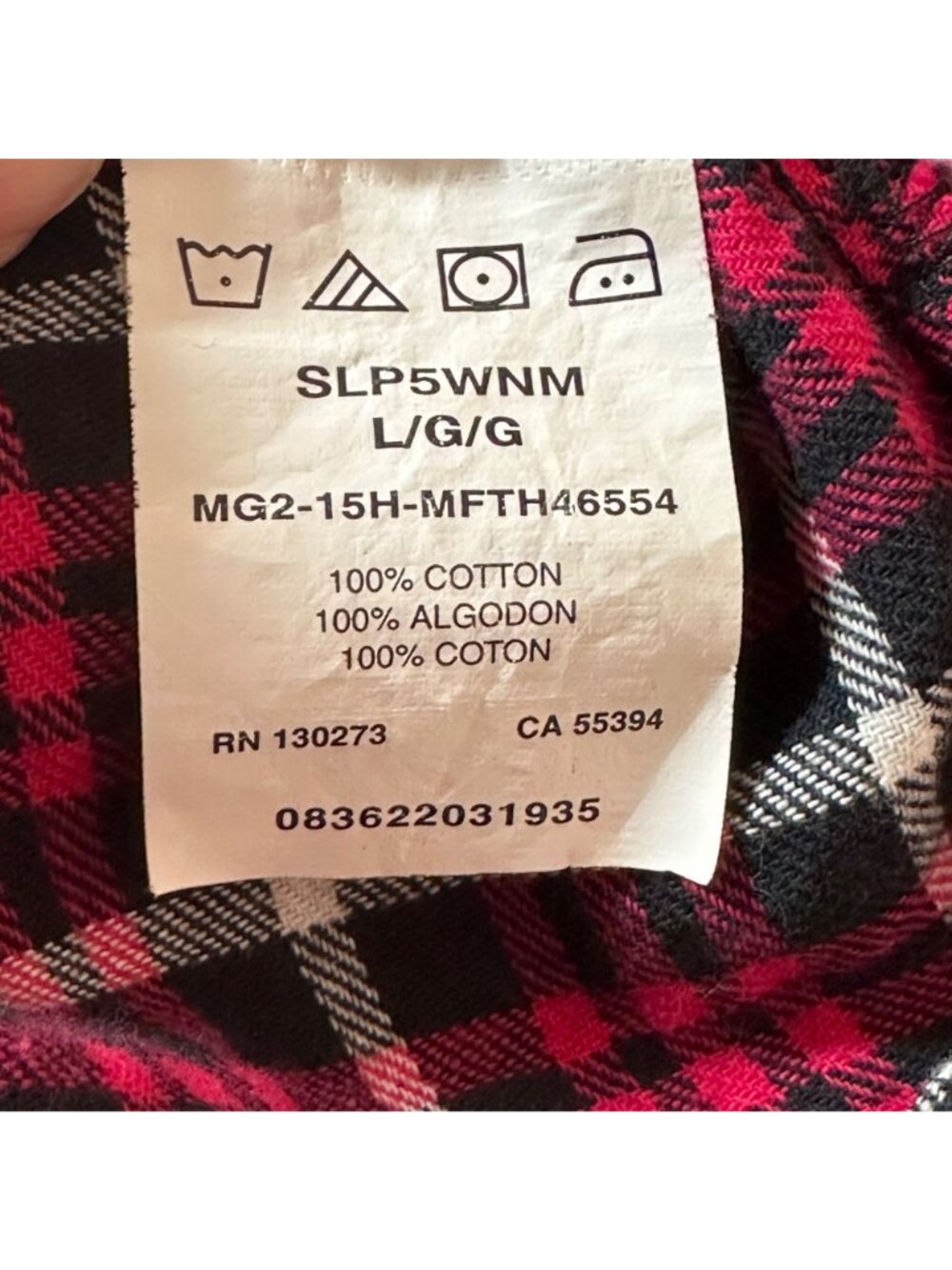 Riders By Lee Women's Red & Black Plaid 100% Cotton Flannel Button-Up Shirt SZ L - Picture 5 of 11